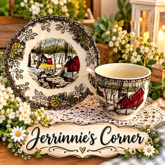 Johnson Brothers Other - Johnson Brothers The Friendly Village The Ice House Tea Cup and Saucer Set